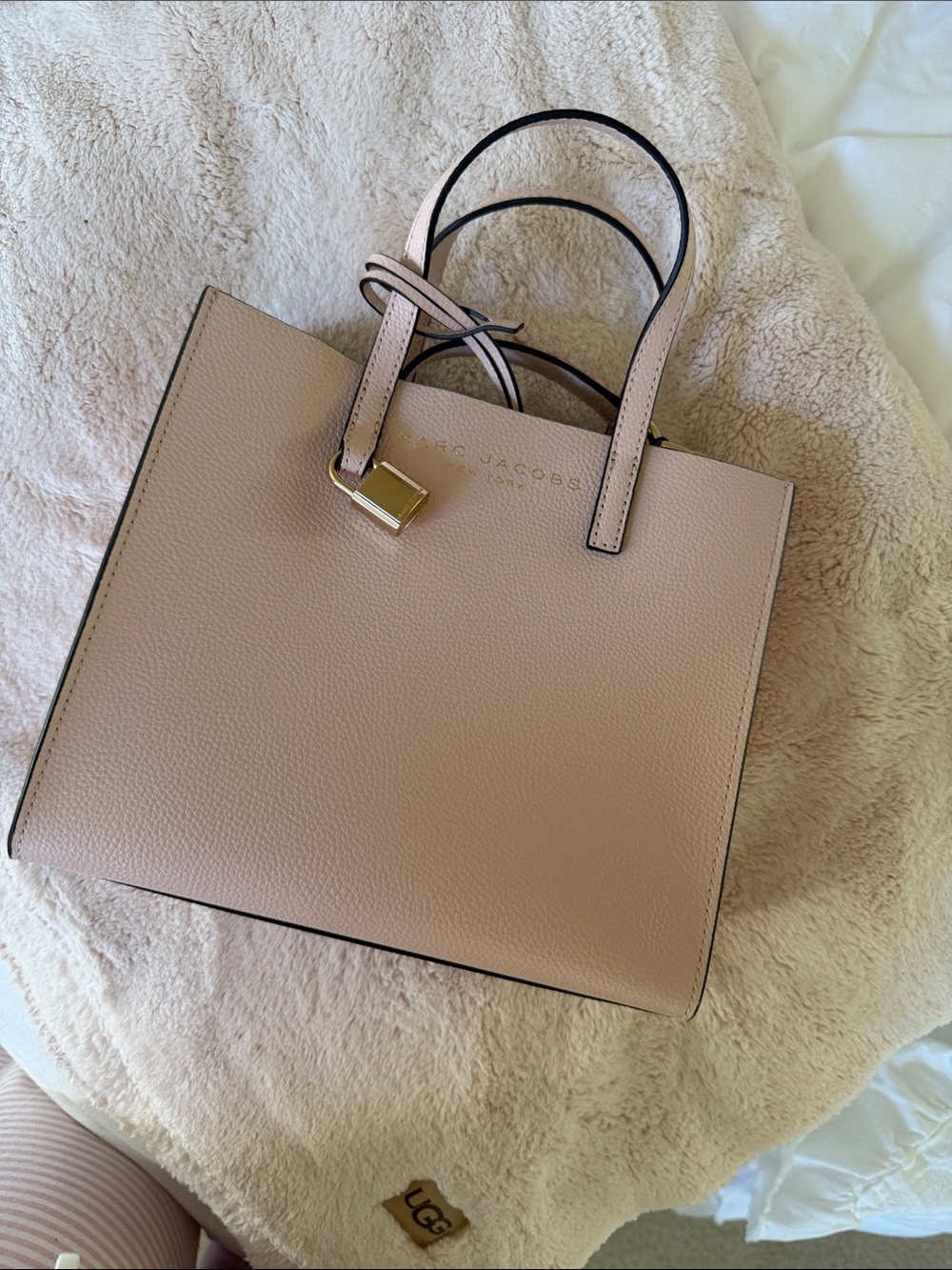 Marc Jacobs Blush Pink handle bag with Gold Accent